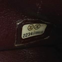 Pre Owned Chanel Beige Diagonal Quilted Leather Medium Flap Bag