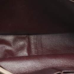 Pre Owned Chanel Beige Diagonal Quilted Leather Medium Flap Bag