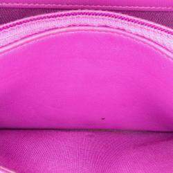 Chanel Purple Lambskin Coco Boy Wallet On Chain