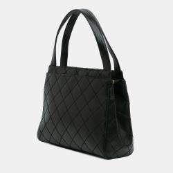 Chanel Black Stitched Lambskin Handbag