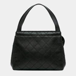Chanel Black Stitched Lambskin Handbag
