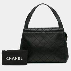 Chanel Black Stitched Lambskin Handbag