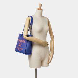 Chanel Blue Mini Canvas Deauville Tote