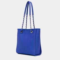 Chanel Blue Mini Canvas Deauville Tote