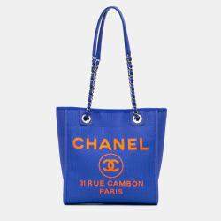 Chanel Blue Mini Canvas Deauville Tote