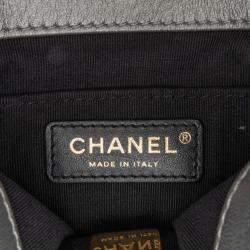 Chanel Silver Mini Quilted Lambskin Side Note Flap