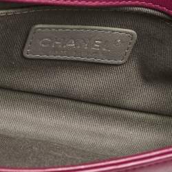 Chanel Fuchsia Quilted Velvet Small Boy Flap Bag