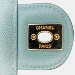 Chanel Green Mini Caviar Like a Wallet Flap Bag