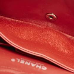 Chanel Red Quilted Caviar Leather Medium Classic Double Flap Bag