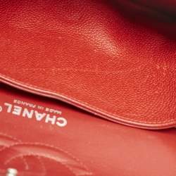 Chanel Red Quilted Caviar Leather Medium Classic Double Flap Bag