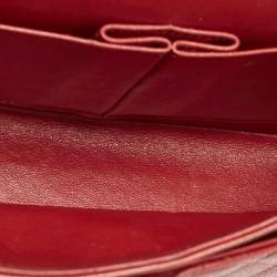 Chanel Red Quilted Caviar Leather Medium Classic Double Flap Bag