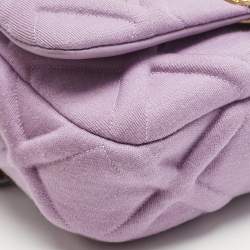 Chanel Lilac Quilted Jersey Fabric and Leather 19 Belt Bag