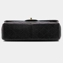 Chanel Black Jumbo Classic Caviar Double Flap Bag