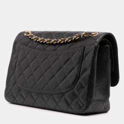Chanel Black Jumbo Classic Caviar Double Flap Bag
