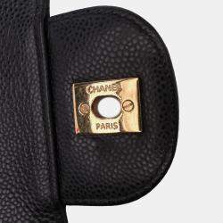 Chanel Black Jumbo Classic Caviar Double Flap Bag