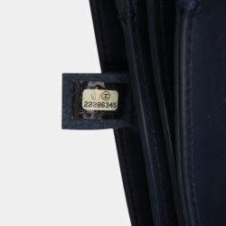 Pre Owned Chanel Blue Mini Calfskin Tramezzo Flap Bag