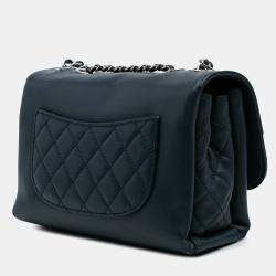 Pre Owned Chanel Blue Mini Calfskin Tramezzo Flap Bag