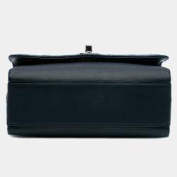Pre Owned Chanel Blue Mini Calfskin Tramezzo Flap Bag