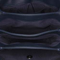 Pre Owned Chanel Blue Mini Calfskin Tramezzo Flap Bag