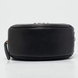 Pre Owned Chanel Black Quilted Leather 19 Round Clutch With Chain