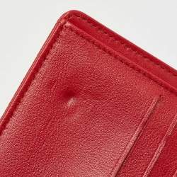 Chanel Red Caviar Leather CC Timeless Flap Wallet