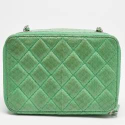 Chanel Green Python Mini Pocket Box Camera Case Bag