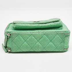 Chanel Green Python Mini Pocket Box Camera Case Bag