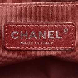 Chanel Red Caviar Quilted Leather Small Boy Flap Bag