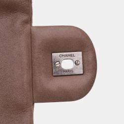 Chanel Brown Jumbo Iridescent Calfskin In The Mix Flap