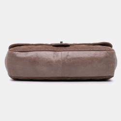 Chanel Brown Jumbo Iridescent Calfskin In The Mix Flap
