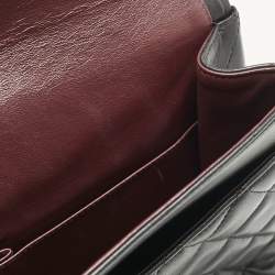 Pre Owned Chanel Black Quilted Lambskin Leather Maxi Classic Double Flap Bag