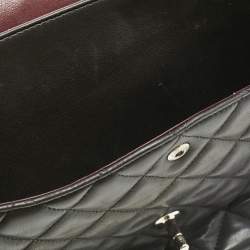 Pre Owned Chanel Black Quilted Lambskin Leather Maxi Classic Double Flap Bag