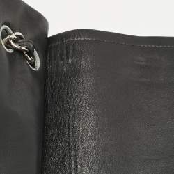 Pre Owned Chanel Black Quilted Lambskin Leather Maxi Classic Double Flap Bag