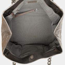 Chanel Silver Medium Metallic Calfskin Modern Chain Tote
