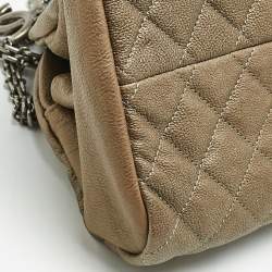 Chanel Olive Green Quilted Caviar Medium Just Mademoiselle Bowler Bag