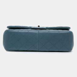 Chanel Blue Jumbo Classic Lambskin Double Flap