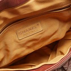 Chanel Brown Washed Quilted Leather Large Chain Around Messenger Bag