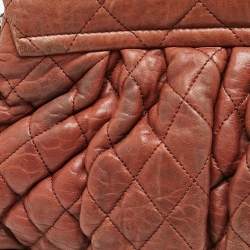 Chanel Brown Washed Quilted Leather Large Chain Around Messenger Bag
