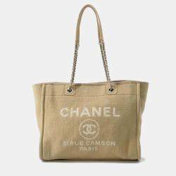 Pre Owned Chanel Beige Canvas Deauville Tote Bag