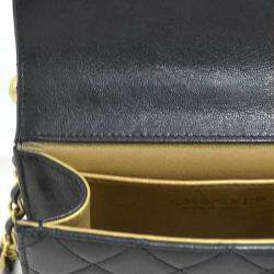 Pre Owned Chanel Black/Off-White Leather Chic Pearl Shoulder Bag