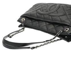 Chanel Black Leather Timeless CC Soft Tote Bag