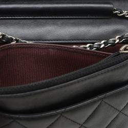 Chanel Black Lambskin Classic Wallet on Chain 