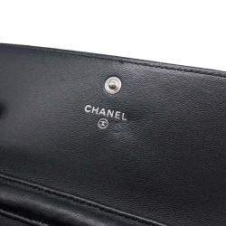 Chanel Black Leather Chain Wallet 