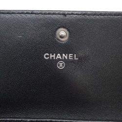 Chanel Black Leather Chain Wallet 
