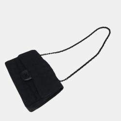Chanel Black Jacquard Nylon New Travel Line Shoulder Bag