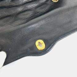 Pre Owned Chanel Black Lambskin Quilted Paris Flap Shoulder Bag