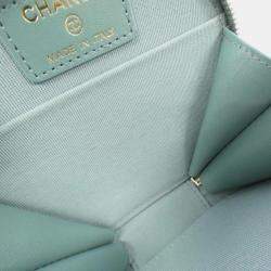 Chanel Green Caviar Leather Round Chain Shoulder Bag