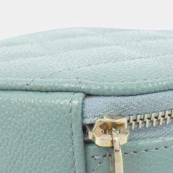 Chanel Green Caviar Leather Round Chain Shoulder Bag