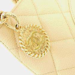 Chanel Light Beige Leather CC Medallion Tote Bag