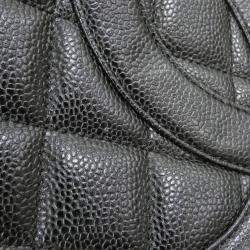 Chanel Black Caviar Leather Medallion Tote Bag 